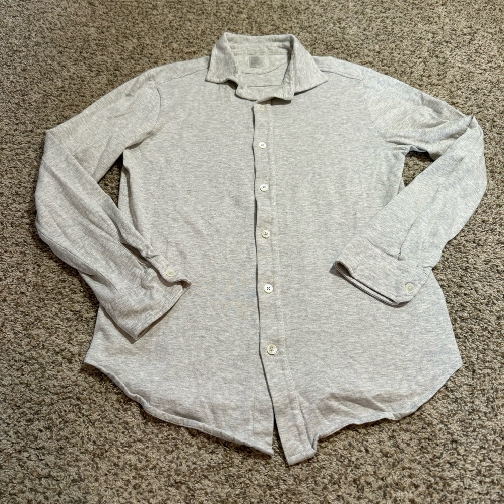 Eleventy Jersey Button Front Shirt- S